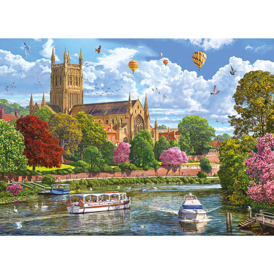 Worcester From the River by Steve Crisp - 1000 Piece Jigsaw Puzzle (Gibsons)