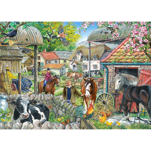 Artwork: Horseshoe Farm – 250 Piece Jigsaw Puzzle (House of Puzzles)