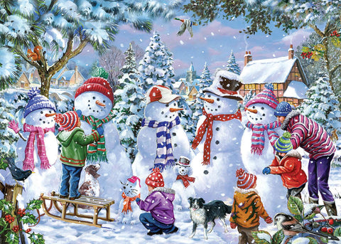 Seven Silly Snowmen by Barry Hall – 1000 Piece Jigsaw Puzzle (HOP)