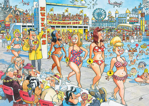 Wasgij Retro Destiny 9: Super Models – 1000 Piece Jigsaw Puzzle (Wasgij)