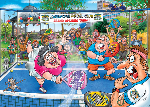 Artwork: Wasgij? Original 49 Padel Panic - 1000 Piece Jigsaw Puzzle (Wasgij)