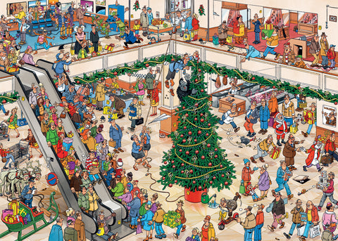 ** Pre-Order ** Christmas Mall by Jan van Haasteren - 1000 Piece Jigsaw Puzzle (Jumbo)
