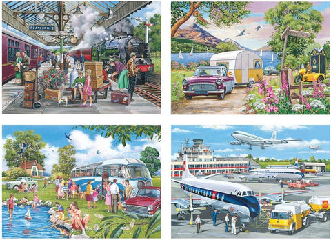 Artwork: Going Places - 4 x 500 Piece Jigsaw Puzzle (House of Puzzles)