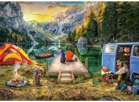 Artwork: Wanderlust: Calm Campsite - 1000 Piece Jigsaw Puzzle (Ravensburger)