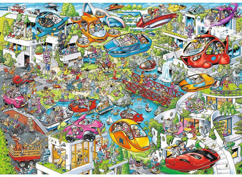 Artwork: Ray's Comic Series - Time Travel No.4 in the Future - 1000 Piece Jigsaw Puzzle (Ravensburger)