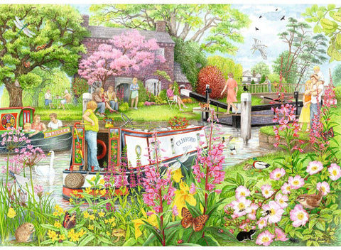 Artwork: Cosy Café No.4 River Café - 1000 Piece Jigsaw Puzzle (Ravensburger)