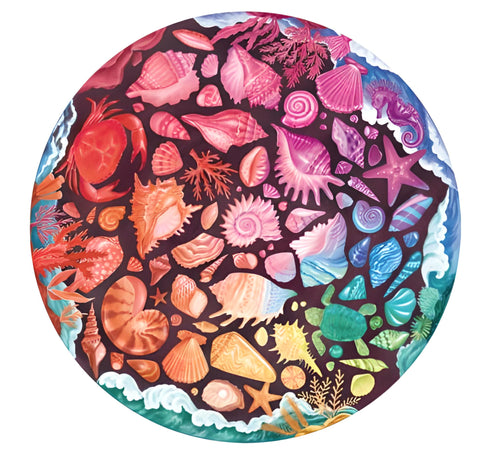 Seashells Circular – 500 Piece Jigsaw Puzzle (Ravensburger)