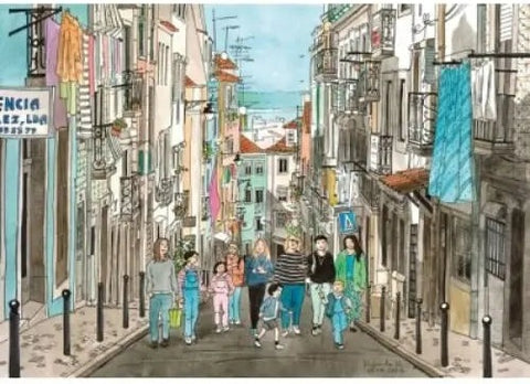 Artwork: Walk in Lisbon - 1000 Piece Jigsaw Puzzle (Magnolia)
