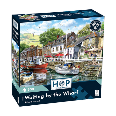 Waiting by the Wharf by Richard Macneil - 500 Piece Jigsaw Puzzle (House of Puzzles)