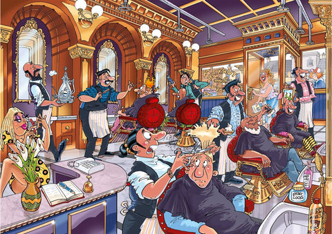 Wasgij Mystery 27: A Close Shave! – 1000 Piece Jigsaw Puzzle (Wasgij)