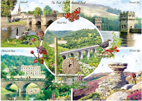 Artwork: The Peak District by Richard Macneil - 1000 Piece Jigsaw Puzzle (Gibsons)