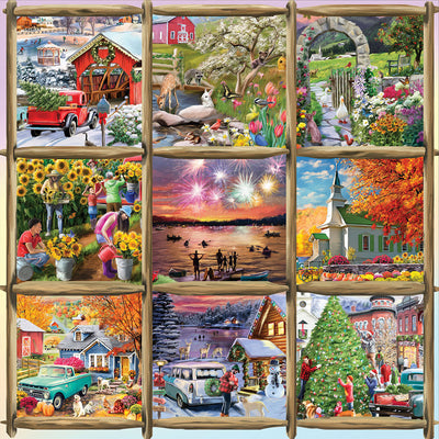 Seasonal Nine Square – 1000 Piece Jigsaw Puzzle (Alipson)