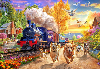 Following the Train - 1000 Piece Jigsaw Puzzle (Bluebird Puzzle)