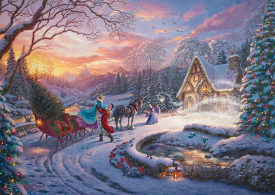 Disney Cinderella Brining Home the Tree by Thomas Kinkade – 1000 Piece Jigsaw Puzzle (Schmidt)