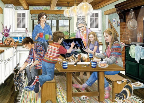 Afternoon Puzzling – 500 Piece Jigsaw Puzzle (Falcon)