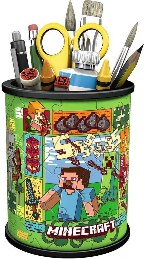 Made up: Minecraft Pencil Holder – 54 Piece 3D Jigsaw Puzzle (Ravensburger)