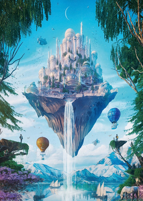 Sky Isle by Gal Barkan – 1000 Piece Jigsaw Puzzle (Heye Future Cities Collection)
