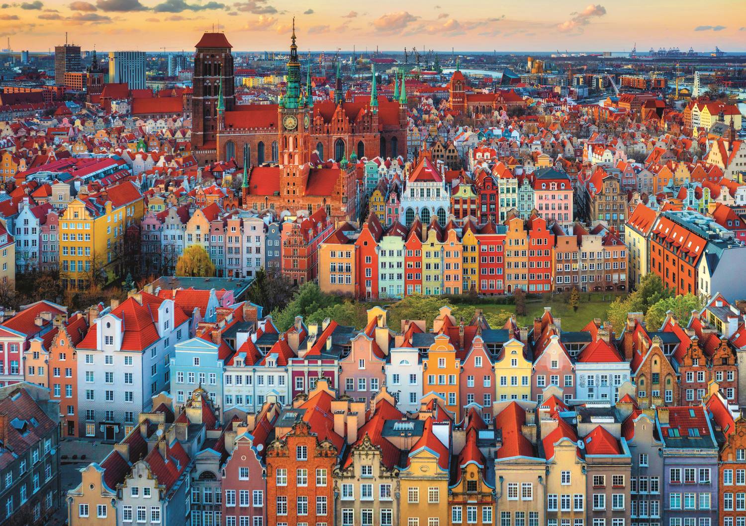 Ravensburger 1000-Piece Puzzle - Gdansk Poland Cityscape, 69.9 X 49.7 Cm, For Ages 12+