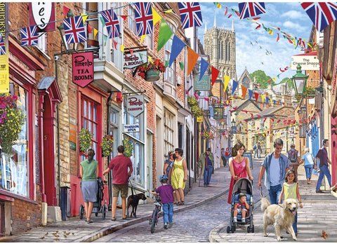 Artwork: Steep Hill – 1000 Piece Jigsaw Puzzle (Gibsons)