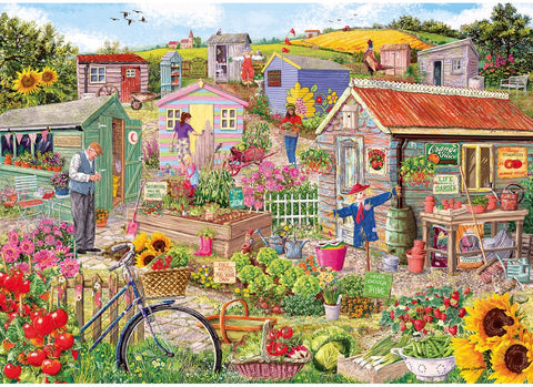 Artwork: Life on the Allotment – 1000 Piece Jigsaw Puzzle (Gibsons)