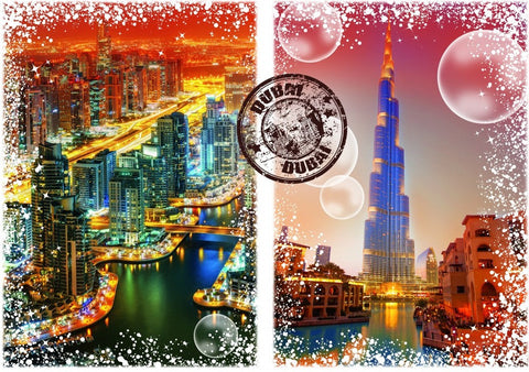 Artwork: Travel around the World - Dubai – 1000 Piece Jigsaw Puzzle (Grafika)