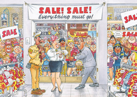 Wasgij Retro Mystery 7: Everything Must Go! – 1000 Piece Jigsaw Puzzle (Wasgij)