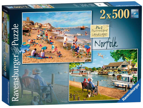 Picturesque Norfolk – 2 x 500 Piece Jigsaw Puzzles (Ravensburger)