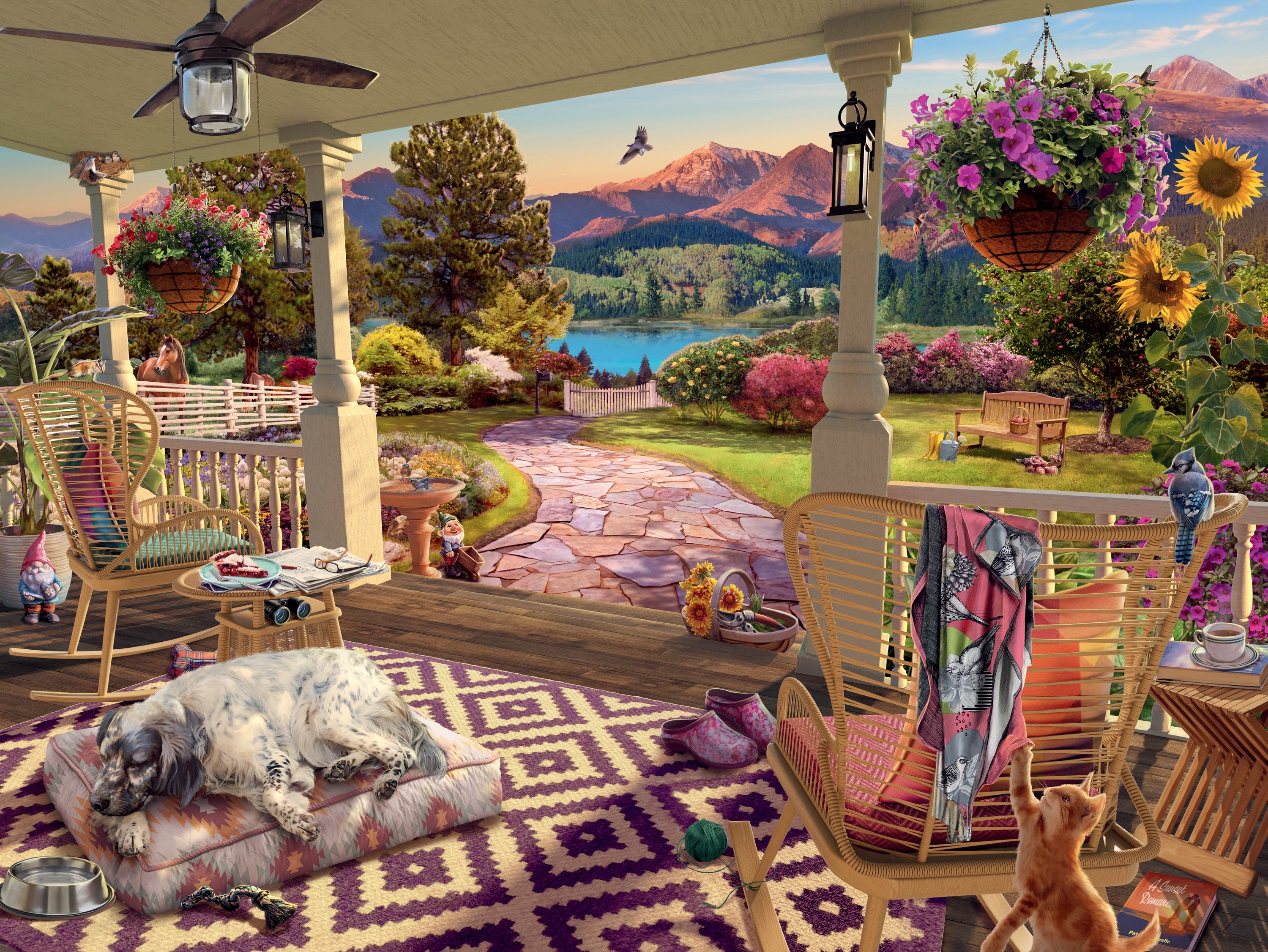 Cozy Front Porch Views – 750 Piece Jigsaw Puzzle (Ravensburger ...