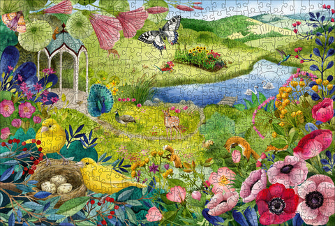 Wildlife Garden – 500 Piece Wooden Jigsaw Puzzle (Ravensburger)