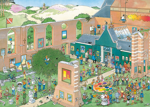 Art Market by Jan Van Haasteren – 1000 Piece Jigsaw Puzzle (Jan Van Haasteren)