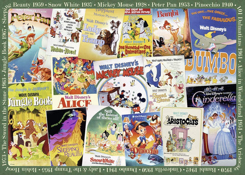 Disney Vintage Movie Poster – 1000 Piece Jigsaw Puzzle (Ravensburger)