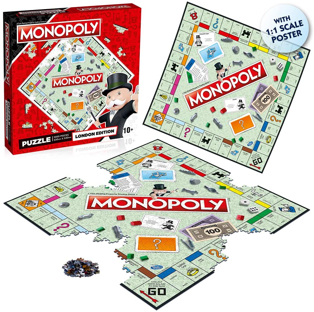 Monopoly 1000 Teile Puzzle – Bergamo Edition, 68x48 Cm, Mit Häusern, Hotels & Spielmarken-Motiven – Für Fans Der Stadt Monopoly 1000 Teile Puzzle – Bergamo Edition, 68x48 Cm, Mit Häusern, Hotels & Spielmarken-Motiven – Für Fans Der Stadt