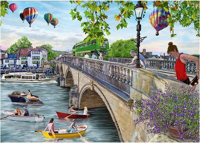 Looking Across The River – 500 Piece Jigsaw Puzzle (Falcon De Luxe)