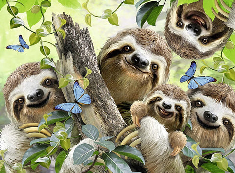 Artwork: Sloth Selfie – 500 Piece Jigsaw Puzzle (Ravensburger)