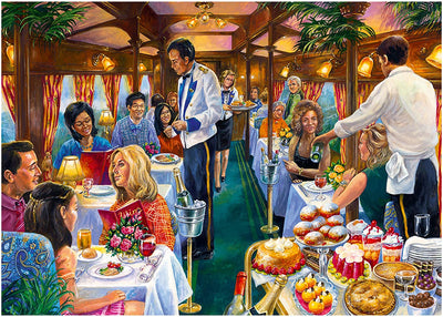 The Dining Carriage – 500 Piece Jigsaw Puzzle (Falcon De Luxe)