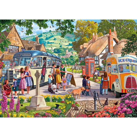 Boarding the Bus – 1000 Piece Jigsaw Puzzle (Gibsons)