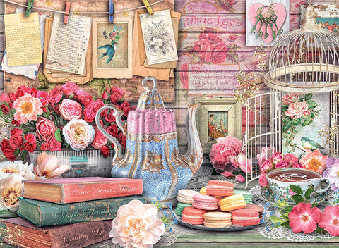 Artwork: Vintage Tea Party – 500 Piece Jigsaw Puzzle (Ravensburger)