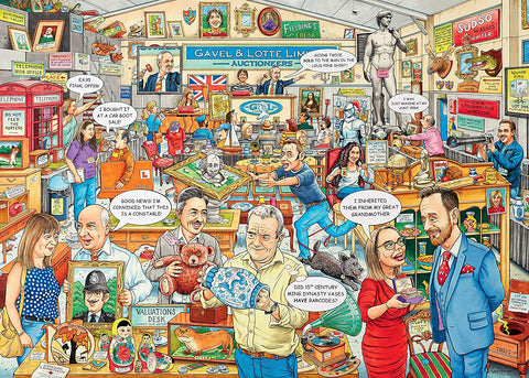Artwork: The Auction by Best of British – 1000 Piece Jigsaw Puzzle (Ravensburger)