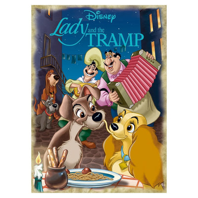 Disney Lady & The Tramp Movie Poster – 1000 Piece Jigsaw Puzzle (Jumbo)