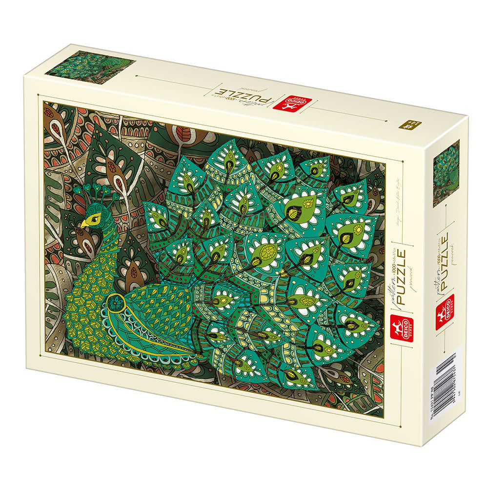 Puzzle 1000 Pezzi Adulti – Ashmolean Museum: Embroidered Hanging With Peacock, Flame Tree