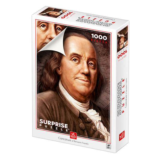 DToys - Surprise Puzzle - Benjamin Franklin - 1000 Piece Jigsaw Puzzle