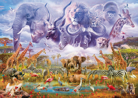 Animals at the Waterhole – 1000 Piece Jigsaw Puzzle (Schmidt)