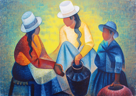Femmes à la Potiche Bleue, 1977 by Louis Toffoli – 1000 Piece Jigsaw Puzzle (Bluebird Puzzle)