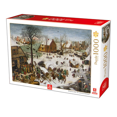 The numbering at Bethlehem by Breughel the Elder – 1000 Piece Jigsaw Puzzle (Deico)