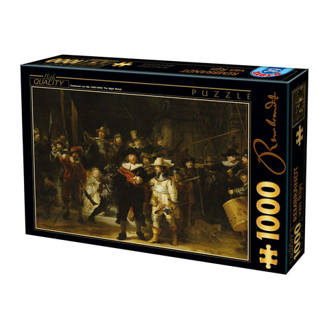 Box, turned left: Night Watch by Rembrandt – 1000 Piece Jigsaw Puzzle (Dtoys)