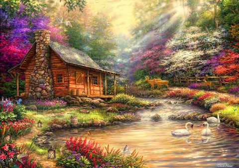Brookside Retreat – 1000 Piece Jigsaw Puzzle (Bluebird Puzzle)