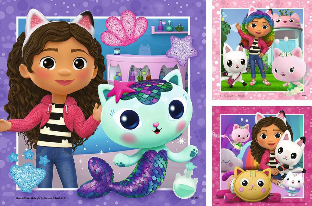 Gabby's Dollhouse – 3 x 49 Piece Jigsaw Puzzles (Ravensburger)