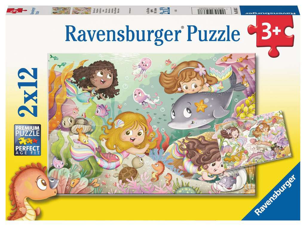 Mermaids – 2 x 12 Piece Jigsaw Puzzles (Ravensburger)