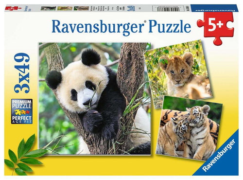 Wildlife – 3 x 49 Piece Jigsaw Puzzles (Ravensburger) - Completed Puzzle