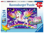 Unicorn and Pegasus – 2 x 24 Piece Jigsaw Puzzles (Ravensburger)
